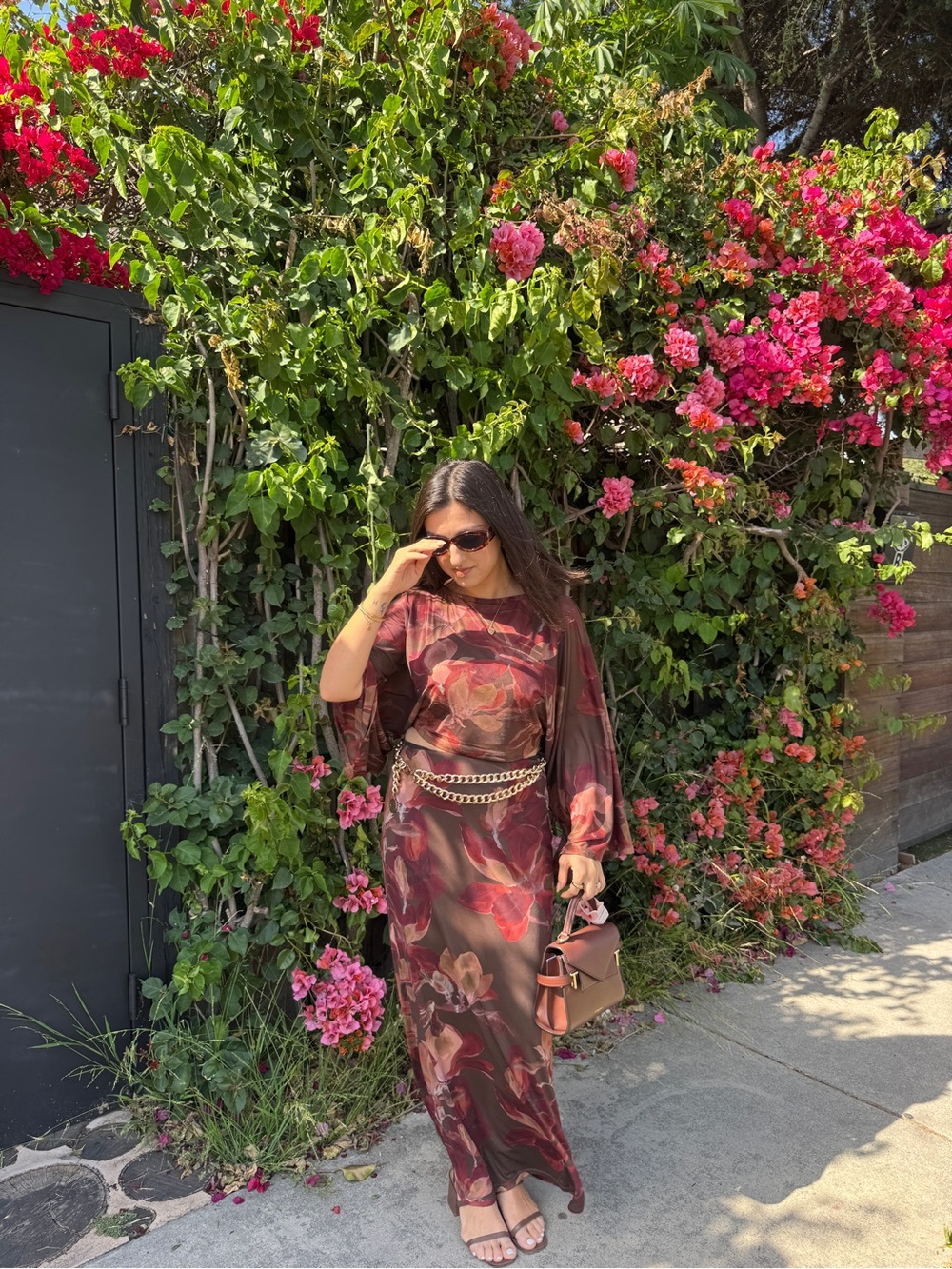 12th Tribe Clear Breeze Mulberry Floral Mesh Top & Skirt - Picture 3 of 11